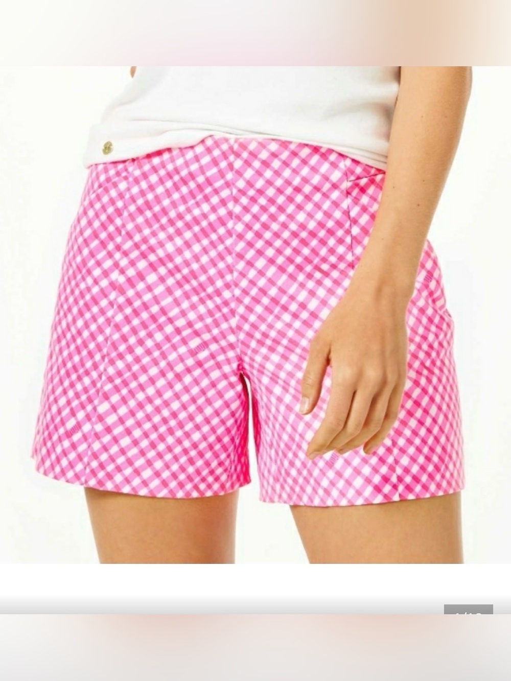Lilly Pulitzer Pink Gingham Bermuda Shorts
